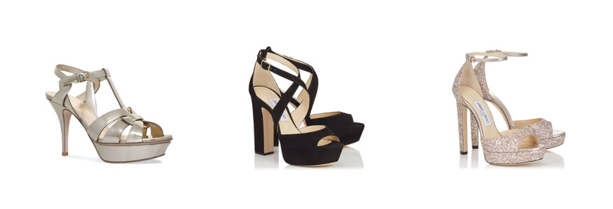 Selection of high-heeled designer heels
